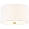 Justice Design Group Justice Design Classic 11 Inch Drum Flush Mount Brass White FAB-9730-WHTE-BRSS