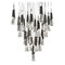 Modern Forms by WAC Lighting Modern Forms Kilt Black LED Multi-Light Pendant with Conical Shade PD-44425S-BK
