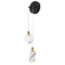 ET2 Lighting Et2 Pebble Black & Polished Gold LED Sconce E11072-122BKPG