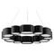 Corbett Lighting Corbett Lighting Opal Soft Black & Stainless Steel Chandelier 393-30-SBK/SS