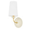 Mitzi by Hudson Valley Mitzi Janelle Aged Brass Ceramic Ivory Sconce H663101-AGB/CAI