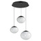 ET2 Lighting Et2 Nimbus Black LED Multi-Light Pendant with Oblong Shade E11523-113BK
