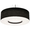AFX Lighting Afx Lighting Montclair Satin Nickel Pendant Light with Drum Shade MCP3044MBSN-BK
