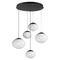 ET2 Lighting Et2 Nimbus Black LED Multi-Light Pendant with Oblong Shade E11525-113BK