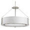 Progress Lighting Progress Lighting Ratio Brushed Nickel Pendant Light with Drum Shade P5015-09