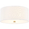 Justice Design Group Justice Design Classic 14 Inch Drum Flush Mount Brass White FAB-9735-WHTE-BRSS