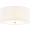 Justice Design Group Justice Design Classic 14 Inch Drum Flush Mount Nickel White FAB-9735-WHTE-NCKL
