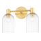Mitzi by Hudson Valley Mitzi Kinsley Aged Brass 2-Light Vanity Fixture H678302-AGB