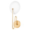Mitzi by Hudson Valley Mitzi Penelope Aged Brass Ceramic White Pendant H743101-AGB/TWH