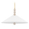 Mitzi by Hudson Valley Mitzi 2-Light Pendant Aged Brass Whitewash Wood White Linen Shade H615702-AGB