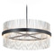 ET2 Lighting Et2 Chimes 5cct Black & Satin Nickel LED Pendant Light with Drum Shade E34257-BKSN