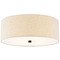 Justice Design Group Justice Design Classic 18 Inch Drum Flush Mount Black FAB-9731-CREM-MBLK