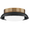Troy Lighting Troy Lighting Arnie Patina Brass & Black LED Flushmount Light C2014-PBR/GBK