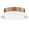 Troy Lighting Troy Lighting Arnie Patina Brass & White LED Flushmount Light C2014-PBR/GWH
