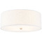 Justice Design Group Justice Design Classic 18 Inch Drum Flush Mount Nickel White FAB-9731-WHTE-NCKL