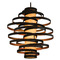 Corbett Lighting Corbett Lighting Vertigo Bronze Leaf & Gold Leaf LED Pendant Light with Cylindrical Shade 113-76-BRL/GL