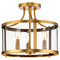 Progress Lighting Progress Lighting Atwell 1-Light Vintage Brass Flush Mount P350231-163