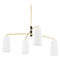 Mitzi by Hudson Valley Mitzi Hudson Brass and Black 4-Light Chandelier H612804-AGB/SBK