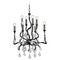 Corbett Lighting Corbett Lighting Aveline Black Silver Leaf Crystal Chandelier 414-23-BSL
