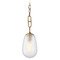 Hudson Valley Lighting Hudson Valley Lighting Bruckner Aged Brass Mini-Pendant Light with Teardrop Shade 2106-AGB