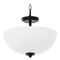 Quorum Lighting Quorum Lighting Adams Matte Black Pendant Light with Bowl / Dome Shade 2800-15-159
