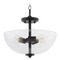 Quorum Lighting Quorum Lighting Adams Matte Black Pendant Light with Bowl / Dome Shade 2800-15-59