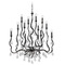 Corbett Lighting Corbett Lighting Aveline Black Silver Leaf Crystal Chandelier 414-34-BSL