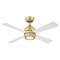 Fanimation Fans Fanimation Fans Kwad 44 Brushed Satin Brass LED Ceiling Fan with Light FP7644BS