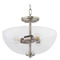 Quorum Lighting Quorum Lighting Adams Satin Nickel Pendant Light with Bowl / Dome Shade 2800-15-65