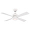 Fanimation Fans Fanimation Fans Kwad 44 Matte White LED Ceiling Fan with Light FP7644MW