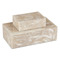 Currey and Company Lighting Currey and Company Aimee Kurzner Perlas Swirl Ivory & Natural Wood Box 1200-0800