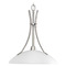 Progress Lighting Progress Lighting Wisten Brushed Nickel Pendant Light with Bowl / Dome Shade P5112-09
