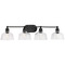 Progress Lighting Progress Lighting Elara 6-Light Matte Black Bath Vanity Light P300398-31M