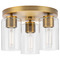 Progress Lighting Progress Lighting Atwell 1-Light Vintage Brass Semi-Flush Mount P350237-163