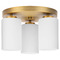 Progress Lighting Progress Lighting Atwell 2-Light Vintage Brass Semi-Flush Mount P350238-163