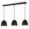 Z-Lite Z-Lite Z-Studio Satin Black Multi-Light Pendant with Bowl / Dome Shade 6012P12-3L-SBK