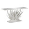 Currey and Company Lighting Currey and Company Marjorie Skouras Agave Gesso White & Mirror Sofa Table 4000-0168