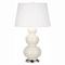 Robert Abbey Lighting Robert Abbey Lighting Triple Gourd Bone / Antique Silver Table Lamp with Empire Shade 364X
