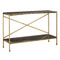 Currey and Company Lighting Currey and Company Flying Natural Cappuccino Stone & Gold Sofa Table 4000-0173