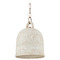 Troy Lighting Troy Lighting Relic Patina Brass & Ceramic Relic White LED Pendant Light with Bell Shade F2712-PBR/CRE