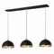 Z-Lite Z-Lite Landry Matte Black and Brushed Nickel Multi-Light Pendant with Bowl / Dome Shade 1004P14-3L-MB-BN