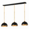 Z-Lite Z-Lite Landry Matte Black and Rubbed Brass Multi-Light Pendant with Bowl / Dome Shade 1004P14-3L-MB-RB