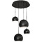 AFX Lighting Afx Lighting Roxy Black Multi-Light Pendant with Bowl / Dome Shade RXYP99BKRND4