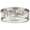 Progress Lighting Progress Lighting Cowan 1-Light Brushed Nickel Flush Mount P350253-009