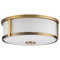 Progress Lighting Progress Lighting Cowan 2-Light Vintage Brass Flush Mount P350254-163
