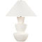 Troy Lighting Troy Lighting Kamas Patina Brass & Ivory Texture Ceramic LED Table Lamp with Conical Shade PTL4930-PBR/CIX