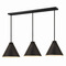 Z-Lite Z-Lite Eaton Matte Black Multi-Light Pendant with Conical Shade 6011P18-3L-MB