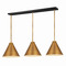 Z-Lite Z-Lite Eaton Rubbed Brass Multi-Light Pendant with Conical Shade 6011P18-3L-RB