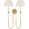 Visual Comfort Signature Collection Elliot Antique Brass Extra Large Pendant Light AL2084HAB-SP