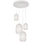 AFX Lighting Afx Lighting Callie White Multi-Light Pendant with Oblong Shade CALP99WHRND4